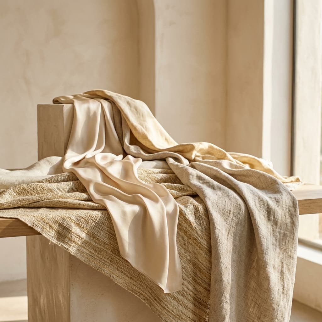 Flowing luxury silk fabrics